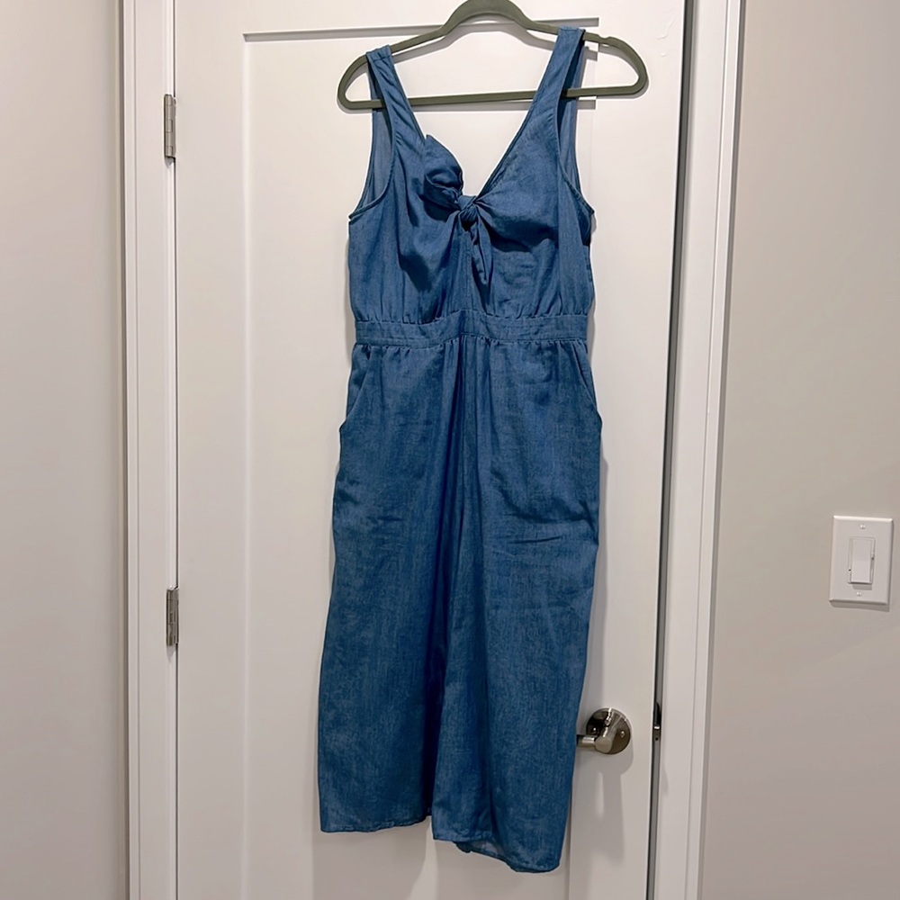 Hope Avenue Chambray Jumper with Tie